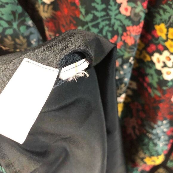 Anne Taylor Loft Petite Small (SP) Tunic Dress Floral Charcoal Grey - Picture 5 of 5